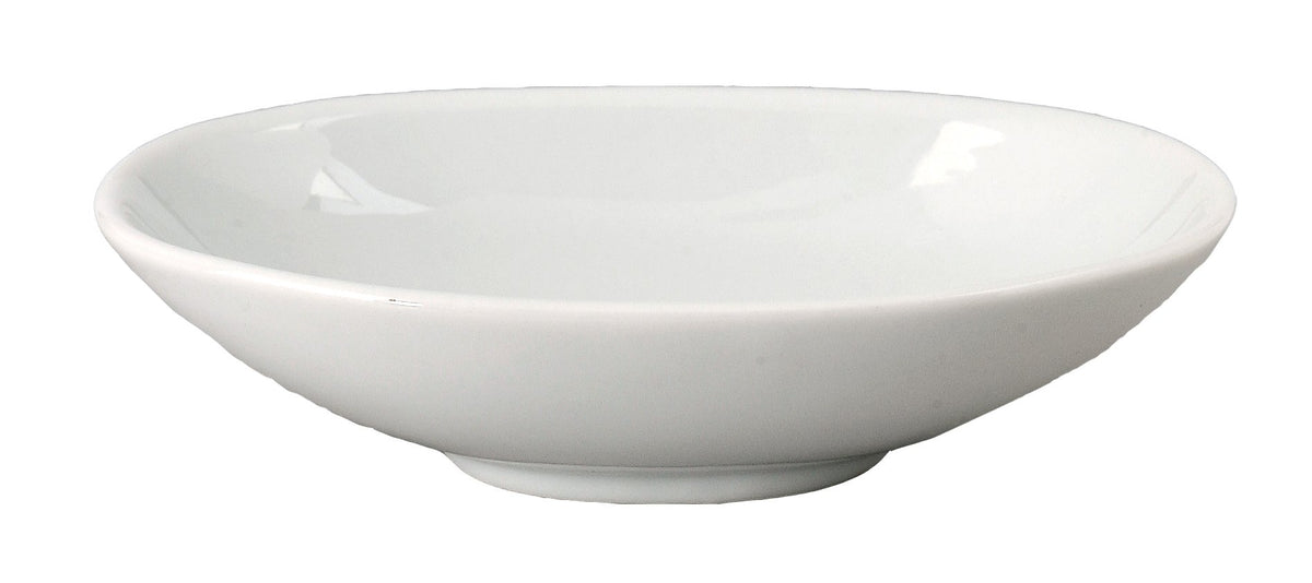 Ventana Oval Bowl with Foot by Vertex China – 6 inches, 6.0 ounces, Porcelain, Porcelain White, Pack of 36