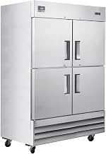Nexel Reach In Split Door Refrigerator, 4 Solid Doors, 47 Cu. Ft.