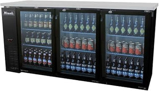 Migali C-BB72G-HC 72″ Glass Door Back Bar Refrigerator