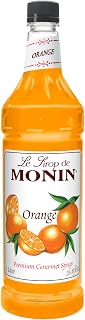 Monin Orange Flavored Syrup, Plastic Bottle (1 liter)