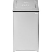 Indoor Square Trash Can with Swing Top Lid by Global Industrial – Stainless Steel, Model EK98045L-SS