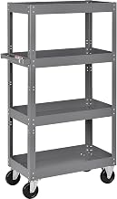 Global Industrial Multi-Level Steel Shelf Truck, 4 Shelves, 800 Lb. Capacity, 30" L x 16" W x 60" H
