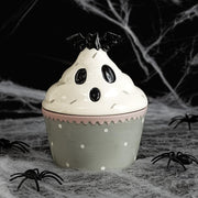 Bat Cupcake Canister by 10 Strawberry Street – Small, 9.0 fluid_ounces, Dolomite, Grey & White, Model DS-BTC-29-30-002