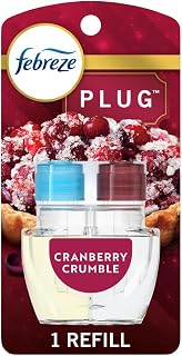Febreze Plug In Air Freshener, Odor-Fighting Scented Oil Refill, Cranberry Crumble Scent, 1 Refill