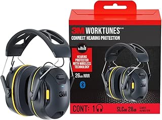 3M WorkTunes Connect Wireless Hearing Protector with Bluetooth | Bluetooth Technology Hearing Protection with a 26 dB Noise Reduction Rating