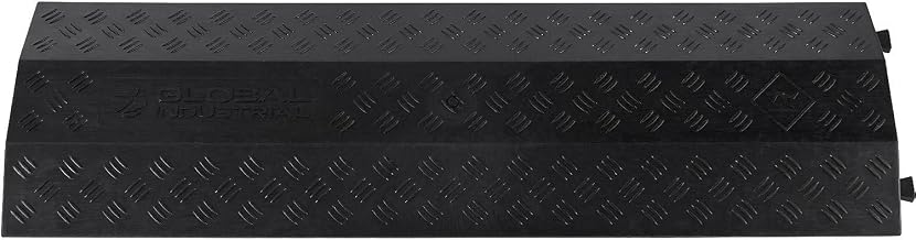 Global Industrial 1-Channel Drop Over Cable Protector, 18,000 lbs. Cap., Black