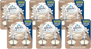 Glade Plugins Refills Sheer Vanilla Embrace, 2 CT 1.34 Fl Oz (Pack of 6)