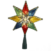 Kurt S. Adler 8-Point Star Tree Topper, 8-Inch, Multicolor