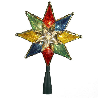 Kurt S. Adler 8-Point Star Tree Topper, 8-Inch, Multicolor