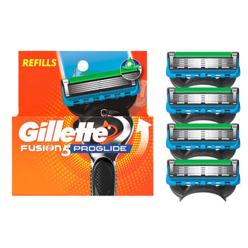 ProGlide Razor Refills for Men by Gillette – 4 Count (Pack of 1), Orange, Model 47400302532