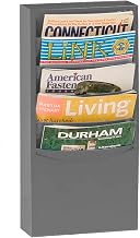 Durham 403-95 Gray Cold Rolled Steel 5 Contour Pocket Vertical Literature Rack, 9-3/4" Width x 20-1/4" Height x 4-1/8" Depth