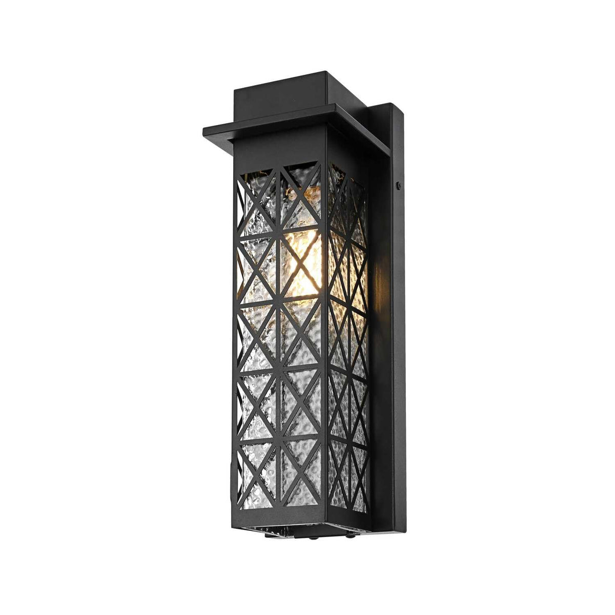 Wildey One Light Outdoor Wall Sconce Black by Lighting Design – Iron, Black, Model OD361W16BK
