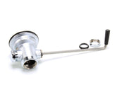B-3952, 3-1/2" Waste Drain Valve with Twist Handle and 2" NPT Male x 1-1/2" NPT Female Outlet Connection, Stainless Steel by T&S Brass – 15.63"L x 5"W x 4.5"H, Metal, Model B3952