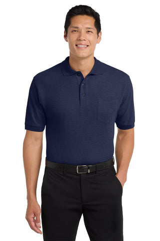 Unisex Silk Touch Polo Navy by Port Authority – Medium, Silk, Navy, Model K500P