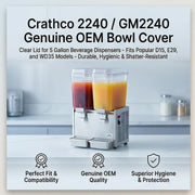 2240 COVER BOWL 3 & by Grindmaster Crathco – Plastic, Clear, Model GMCR2240