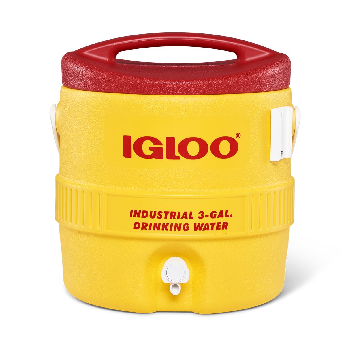 3 GAL. Industrial Water Cooler by Igloo – 3 Gallon | 15" (L) x 13" (W) x 14.75" (H), 3.0 gallons, Plastic, Red, Model 385-431