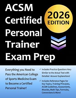 ACSM Certified Personal Trainer Exam Prep: Study Guide that highlights the information required to pass the ACSM CPT Exam to become a Certified Personal Trainer