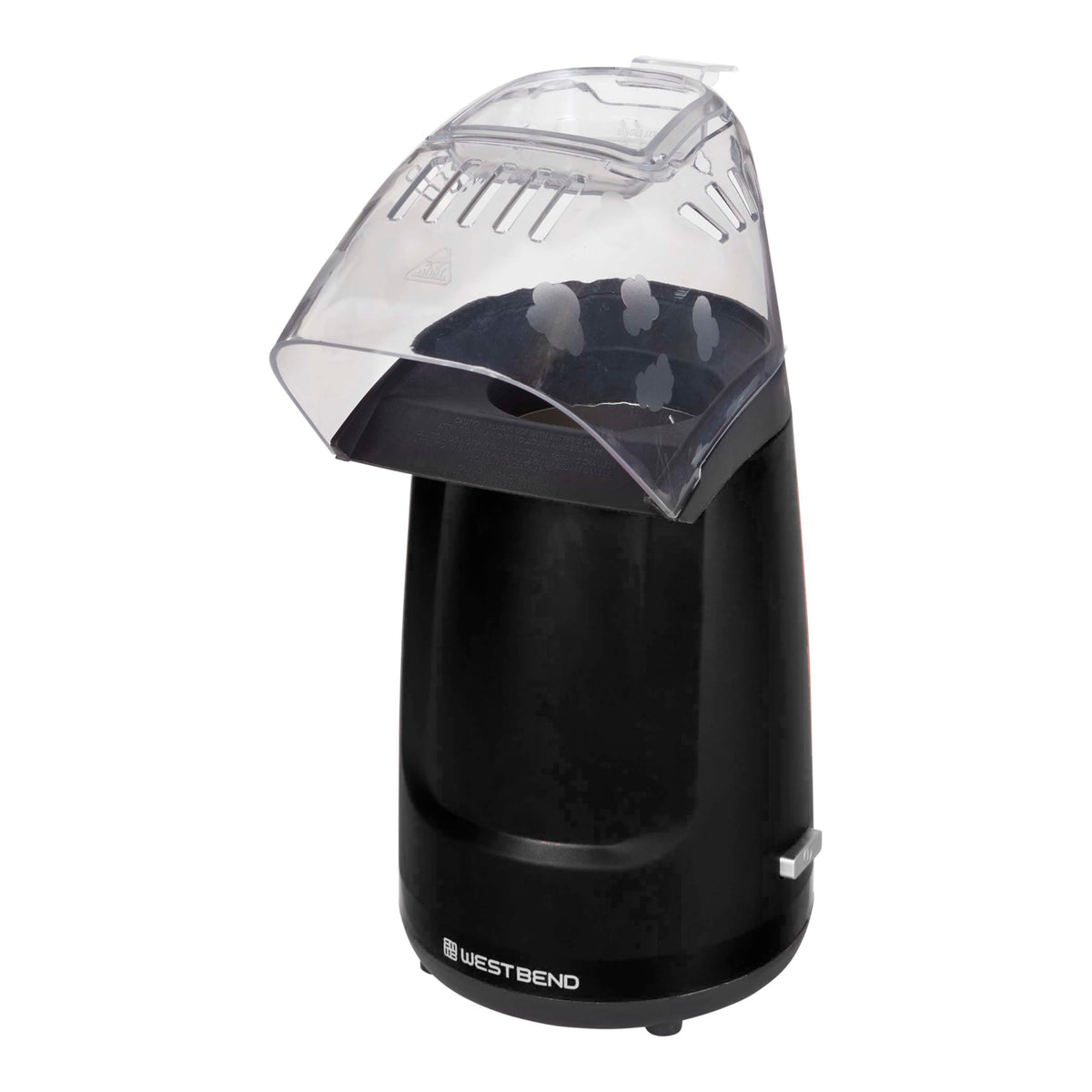 Air Crazy Hot Air Popcorn Popper Machine 4-Quart Oil-Free Popping for Healthier Snacks Dual-Purpose Measuring and Butter Cup On/Off Switch Compact Design by West Bend – Model