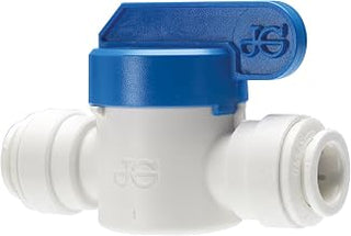 3/8'' Polypropylene Push-Fit Shut-Off Valve, White, 10 Pk