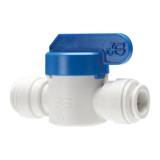 3/8'' Polypropylene Push-Fit Shut-Off Valve by John Guest – 3/8, Polypropylene, White, Model PPSV041212W-X