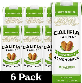 Unsweetened Almond Milk by Califia Farms – 32 Fl Oz (Pack of 6), Pack of 6, Model 420377