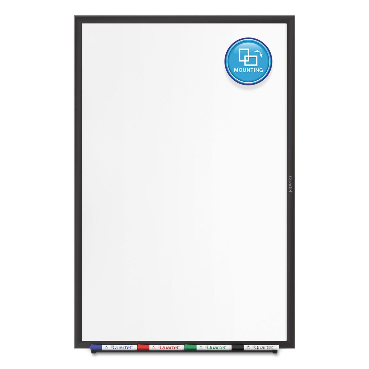 Quartet Black, 6ft X 4ft / 6' x 4', Black Aluminum Frame / Nano-Clean Magnet Black Dry Erase Boards
