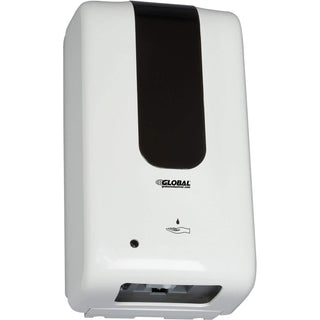 Automatic Dispenser for Hand Sanitizer/Liquid Soap by Global Industrial – 4.25"L x 6"W x 11"H, Plastic, White, Model PW-1406L