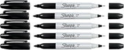 Sharpie Black Twin Tip Permanent Markers, Fine and Ultra Fine Point, 5-Count