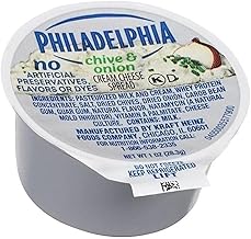 Kraft Philadelphia Chive and Onion Cream Cheese - Cup, 1 Ounce - 100 per case.