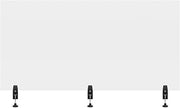 Luxor DIVCL-6030C Reclaim Acrylic Sneeze Guard Desk Divider - 60" x 30" Clamp-On Clear