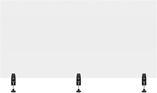 Luxor DIVCL-6030C Reclaim Acrylic Sneeze Guard Desk Divider - 60" x 30" Clamp-On Clear