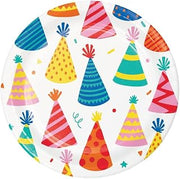 Creative Converting Hats Off Birthday Hats Dessert Plates, 8 Count