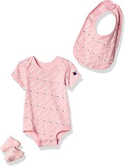 Champion Baby 3-pc Box Set Includes an Infant Body Suit, a Bib Or Hat & Pair of Booties
