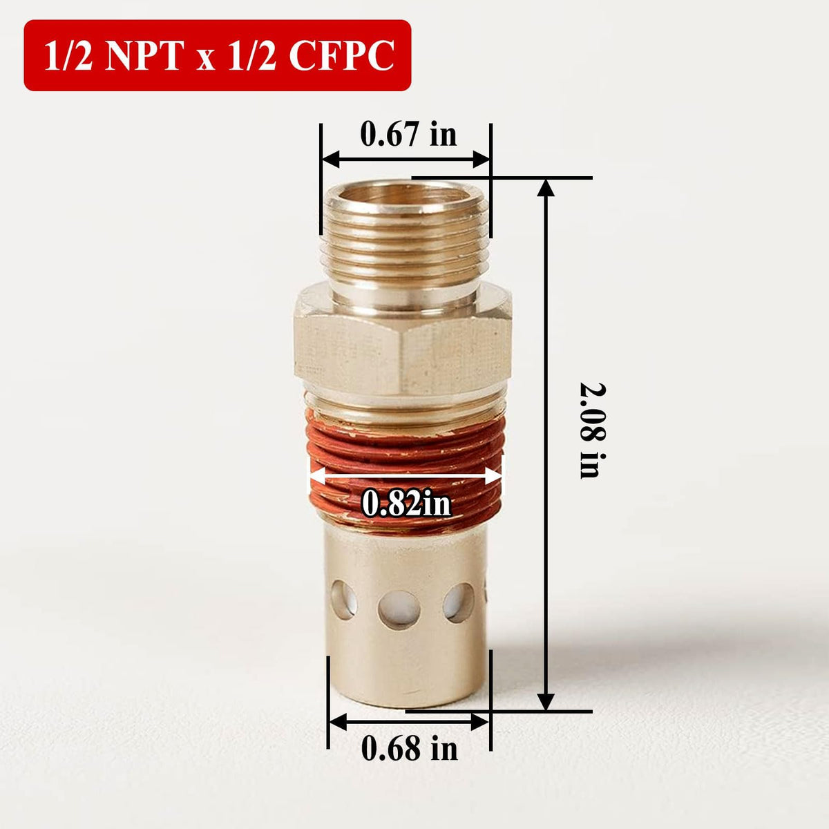 Brass Air Compressor Check Valve by Generic – 0.835 inches, Brass, Model CAC-437-2