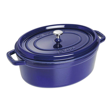 Oval Cocotte Oven by STAUB – ["['7 quart']"], 6.7 liters, Cast Iron, ["['Dark Blue']"], Model 1004309
