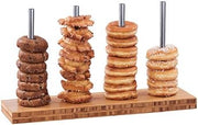 CAL-MIL 22008-4-60 25 x 7 x 13 Donut/Bagel Bamboo Display Brown