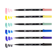 Dual Brush Pen Art Markers by Tombow – 1 Count (Pack of 7), Multicolor, Model 72563