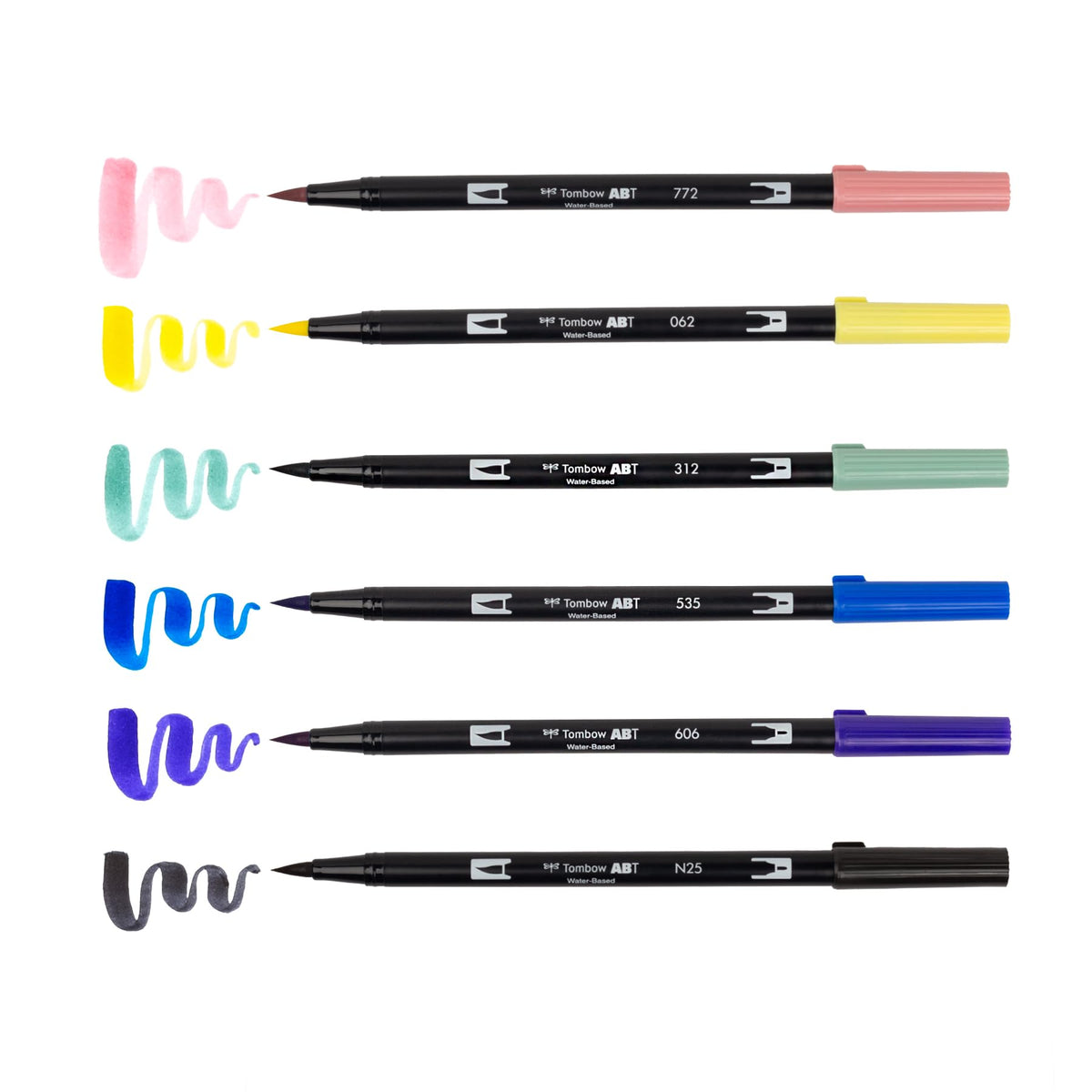 Dual Brush Pen Art Markers by Tombow – 1 Count (Pack of 7), Multicolor, Model 72563