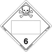 Labelmaster ZT5 Toxic Hazmat Placard, Blank, Tagboard (Pack of 25)
