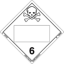 Labelmaster ZT5 Toxic Hazmat Placard, Blank, Tagboard (Pack of 25)