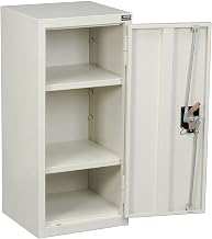 Global Industrial Wall Mount Storage Cabinet, Locking Recessed Handle, 2 | Adjustable Shelves, 100 lbs Shelf Capacity, 13-3/4"W x 12-3/4"D x 30"H, Assembled, White