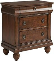 Starlight Canyon Home Rustic Cherry Nightstand, Solid Poplar Wood, Pin Knotty Cherry Veneers, Traditional Style, Single Drawer Storage