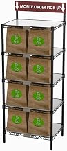 Metro CR1824TGSR to-Go and Order Pick-Up Wire Shelving Workstation with Sign, 18" x 24" x 63"