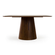 Platte - Mid-Century Modern Walnut Square Dining Table by Limari Home – Rubberwood, Walnut, Model LIM-85573