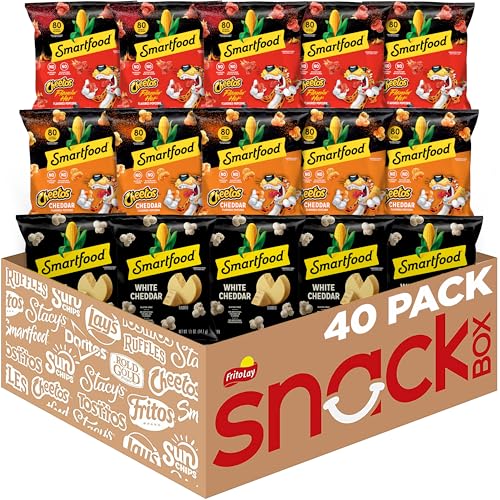 Smartfood White Cheddar & Flamin' Hot / 0.5 Ounce (Pack of 40) / 1 Popped