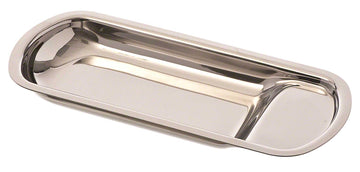 Browne 11" x 5" Stainless Steel Spoon Rest by Browne Foodservice – 10-1/2-Inch, Stainless Steel, Silver, Model 575199