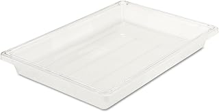 Rubbermaid Commercial Food/Tote Boxes, 5gal, 26w x 18d x 3 1/2h, Clear