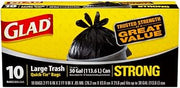 Glad Quick TieTrash Bags, Large, 10 Count