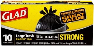 Glad Quick TieTrash Bags, Large, 10 Count