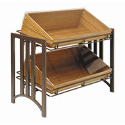 Cal-Mil Mission Style Collection 2-Tier Moroccan Brown Metal Food Display Stand - 23 1/2"L x 12"W x 17"H by CAL MIL PLASTIC PRODUCTS INC – 23.5" x 12" x 17", Model 688640146274